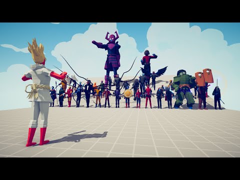 SUPER PEASANT vs MARVEL Team - Totally Accurate Battle Simulator TABS