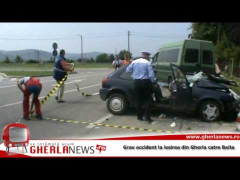Grav accident la iesire din Gherla catre Baita