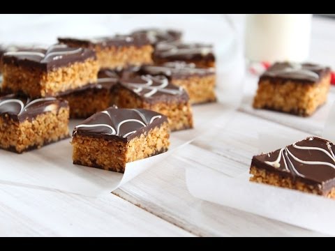 Petits gâteaux marbrés au chocolat et cacahuètes / Penaut chocolate bars recipe / حلوة الرخامة