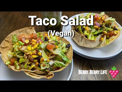 Taco Salad | Tortilla Bowl Southwest  | Quick Easy Meal Recipe | Berry Berry Life