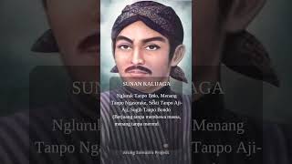 Download lagu Sunan Kalijaga - Ngluruk Tanpo Bolo, Menang Tanpo Ngasorake, Sekti Tanpo Aji-Aji, Sugih Tanpo Bondo mp3