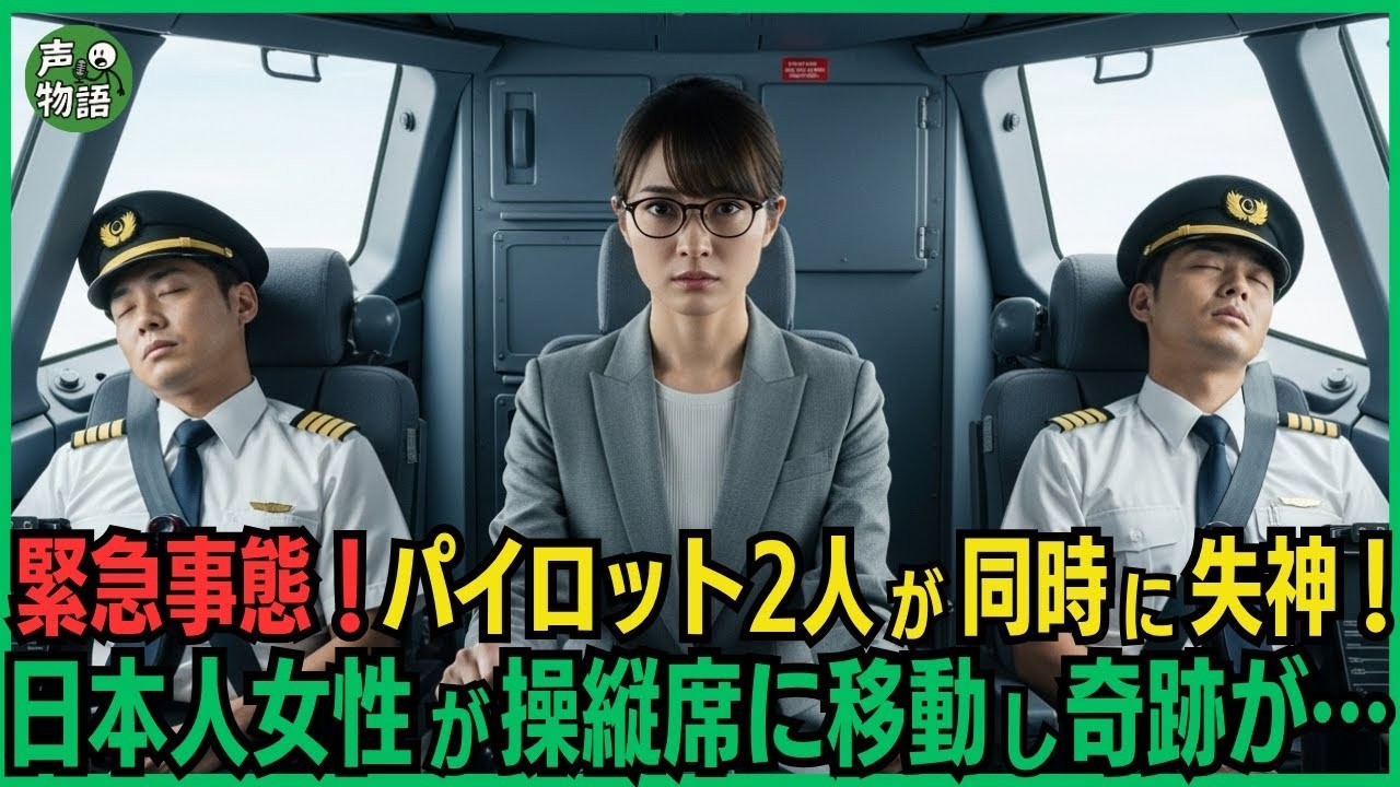旅客機のパイロット2人が同時に意識を失う緊急事態が起きた。日本人女性がコックピットに駆け込み奇跡が起きた