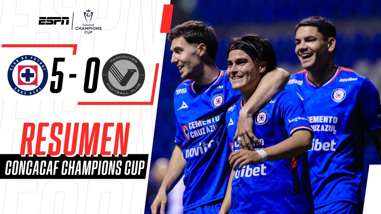 HAT-TRICK CLASIFICATORIO DE LUKA ROMERO PARA CRUZ AZUL EN MÉXICO | Cruz Azul 5-0 Vancouver | RESUMEN