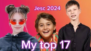 My top 17 junior Eurovision 2024 before the show