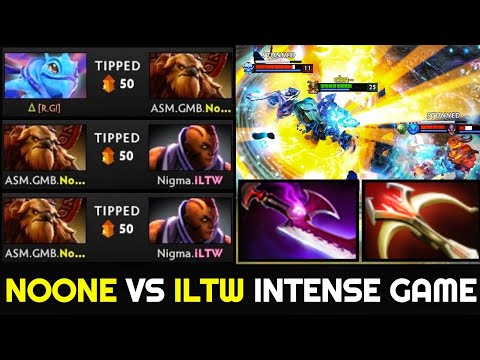NOONE Earthshaker Right Click Build — Intense Game vs ILTW Anti Mage