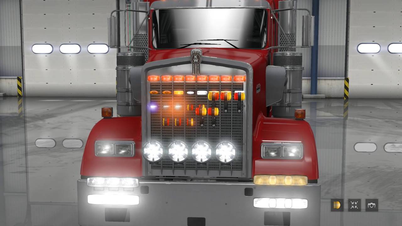 Colored light bulbs and other lighting engineering for all trucks ATS