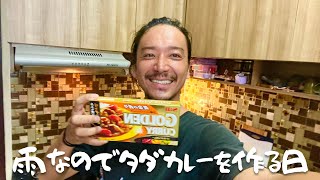 雨降ってるからビール飲んでカレをー作るだけの日。