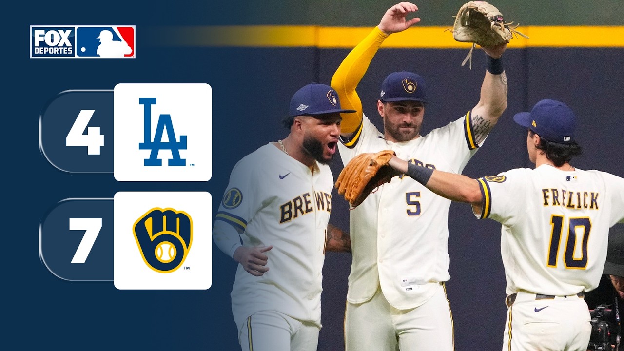 LOS ANGELES DODGERS 4-7 MILWAUKEE BREWERS | Los Cerveceros ya están 0-2 | HIGHLIGHTS | NLCS J2 | MLB