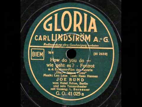 Joe Bund - How do you do - wie geht es? (1936)