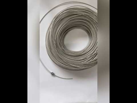 Провод-трос прозрачный 2х0,5 с тефлоновым покрытием диаметр 3,5 мм