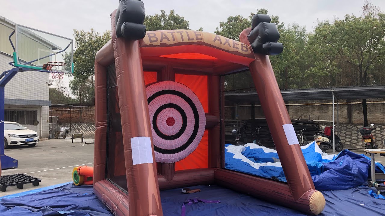 Viking axe throw #axe throwing inflatable #throwing game #Axe battle