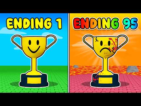 completing ALL 95 Endings in Roblox easiest game ever...