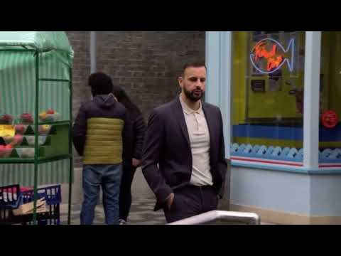 Eastenders Christos asks Keanu what’s in the boxes scene