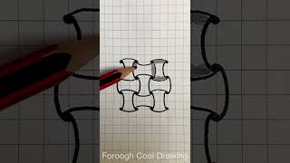 Easy 3D Pattern on Graph Paper✍🏻 #shorts #shortvideo #drawing #art #satisfying #easy #tricks