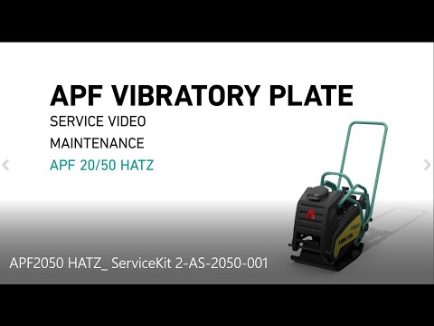 Ammann Forward Moving Plate APF 2050 Hatz Service kit 2-AS-2050-001 installation