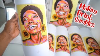 Making Prints and Stickers for my Art Business | VLOG