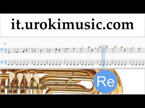 Lezioni di Tuba Shakira - Me Enamoré Tutorial Spartito Parte#1 um-i276