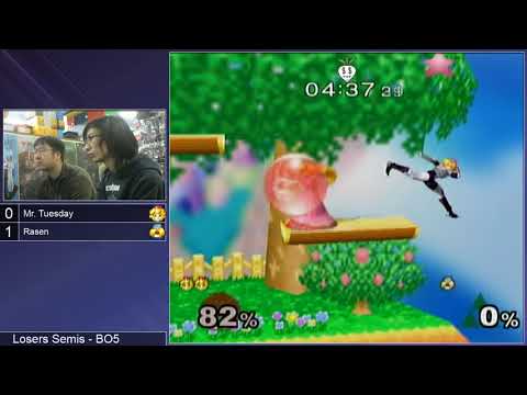 GSS 105 SSBM - Mr. Tuesday (Peach) vs. Rasen (Sheik) - Melee LSF