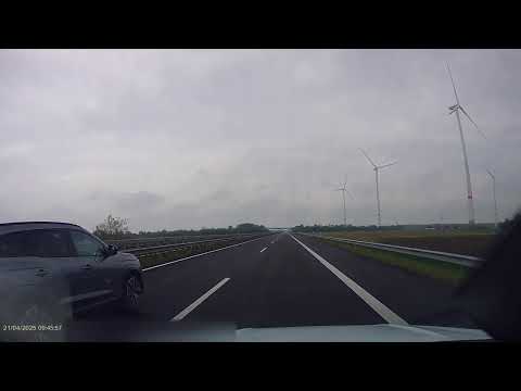 Driving on German "Autobahn" from the border of the Netherlands to Lüneburg
