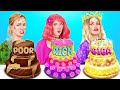 POOR VS RICH VS GIGA RICH COOKING CHALLENGE || Fantastic Cake Decoration Ideas by 123 GO! FOOD