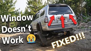 4Runner Rear Window Won't Roll Down // Fix Broken 3rd Gen 4Runner Window