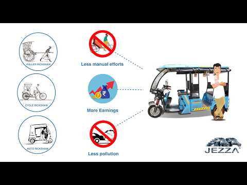Jezza j1000 electric rickshaw, vehicle capacity: 5 seater