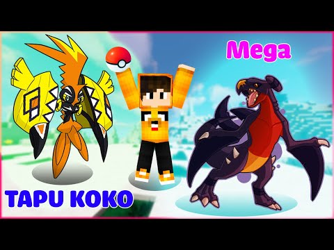 MINECRAFT PIXELMON TẬP 39 : TIẾN HÓA MEGA CHO GARCHOMP, THU PHỤC TAPU KOKO VỊ THẦN HỘ MỆNH ĐẢO MELE