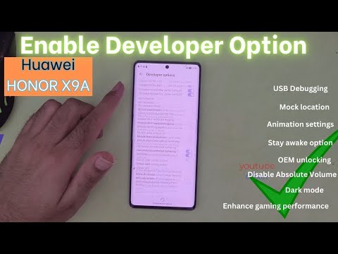 How to enable developer options  HONOR X9A 5G