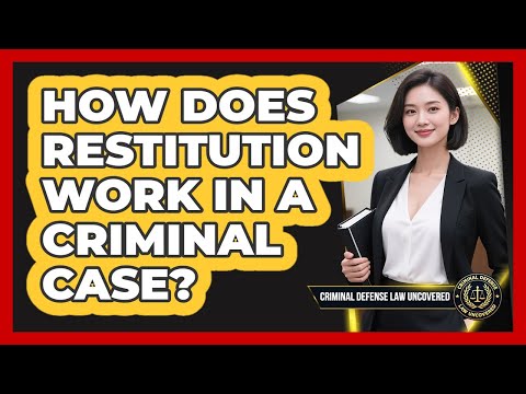 How Does Restitution Work In A Criminal Case? - Criminal Defense Law Uncovered