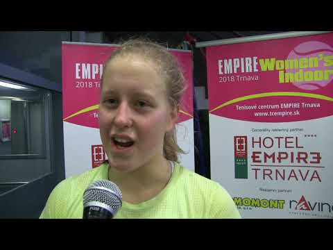 Petra Sedláčková po vítězství v 1. kole kvalifikace EMPIRE WOMEN'S INDOOR 2018