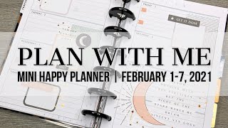 Plan with Me | Mini Happy Planner | February 1-7, 2021 #happyplanner