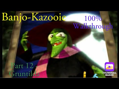 Banjo-Kazooie HD 1080P 60FPS 100% Walkthrough Part 12 - Gruntilda | Ending
