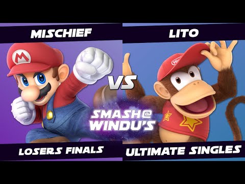 Mischief (Mario) vs Lito (Diddy Kong) - Smash @ Windu's 104 - Losers Finals SSBU