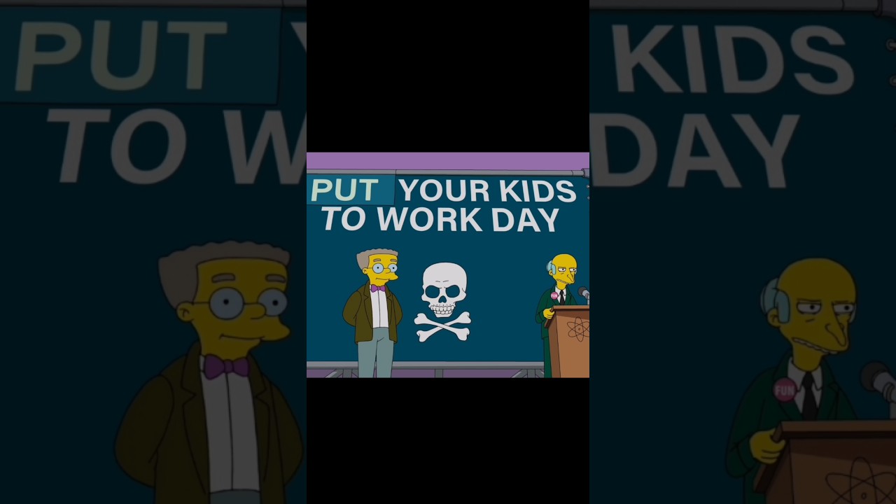 KIDS WORK DAY #shorts #simpsons #shortvideo