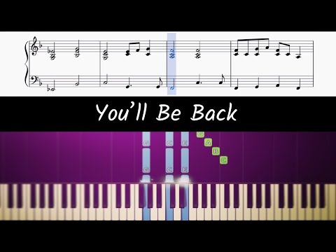 How to play piano part of You'll Be Back from Hamilton