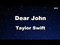 Dear John - Taylor Swift Karaoke【No Guide Melody】