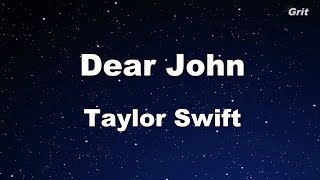 Dear John - Taylor Swift Karaoke【No Guide Melody】