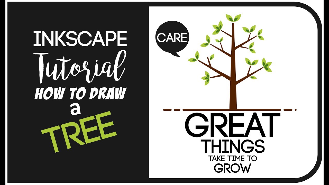 Inkscape Tutorial : How to Draw a Tree #Vector