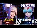 SF6 ▰ MAGO (Juri) vs MIYAZAWA KIRYU (#2 Ranked A.K.I.) ▰ High Level Gameplay