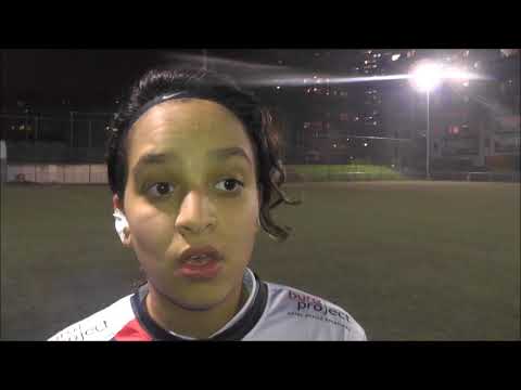 Sakina Ouzraoui Diki après  RWDM Girls - HO Wolvertem-Merchtem le 06.01.2018