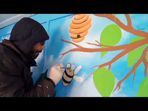 Mural art Government primary school Goom Ahmad pora singhpora  Baramull