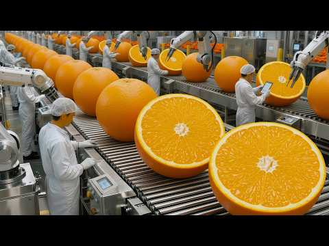 Inside a Modern Orange Factory: From Fresh Oranges to Delicious Bottled Juice
