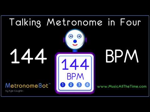 Talking metronome in 4/4 at 144 BPM MetronomeBot