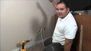 How to Move an Electrical outlet behind the TV - Mounting a TV to the Wall Part 2