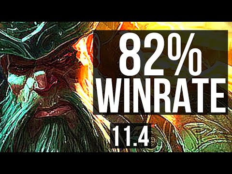 GANGPLANK vs RENEKTON (TOP) | 82% winrate, 4/1/4 | KR Diamond | v11.4
