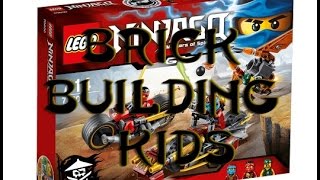 YouTube thumbnail: LEGO Ninjago Ninja Bike Chase 70600 Unboxing and Building