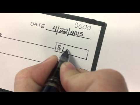 How to write a check
