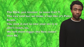 N.A.S.A - Hide (ft. Childish Gambino & Aynzli Jones) - Lyrics