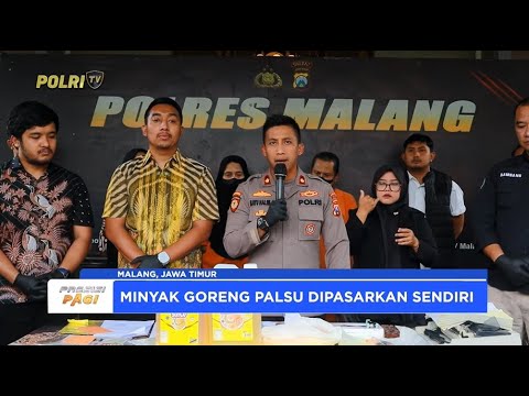 POLRES MALANG BONGKAR SINDIKAT PEMALSU MINYAK GORENG