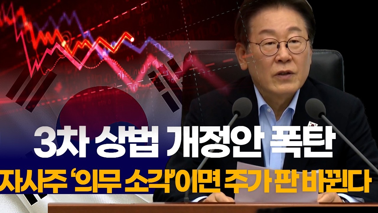 3차 상법 개정안 '자사주 소각 의무화' 충격! 지주사·금융주 폭등 랠리 시작되나